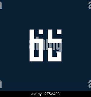BT initial monogram logo with geometric style design ideas Stock Vector