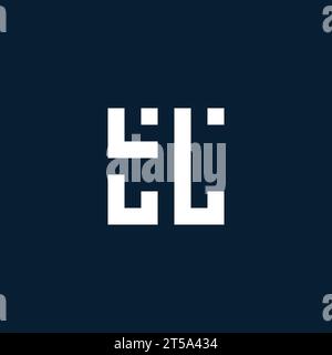 TL initial monogram logo with geometric style design ideas Stock Vector