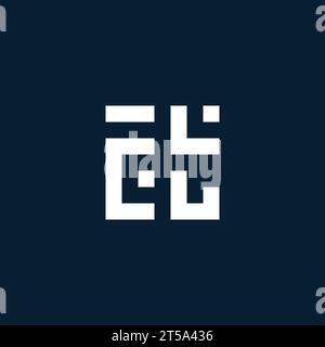 CT initial monogram logo with geometric style design ideas Stock Vector