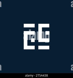 CC initial monogram logo with geometric style design ideas Stock Vector