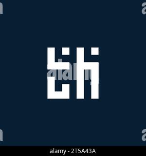 TH initial monogram logo with geometric style design ideas Stock Vector
