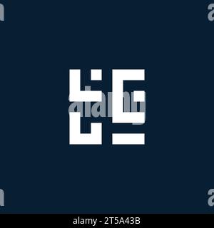 TC initial monogram logo with geometric style design ideas Stock Vector