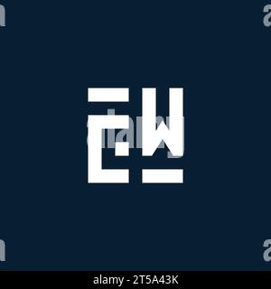 CW initial monogram logo with geometric style design ideas Stock Vector