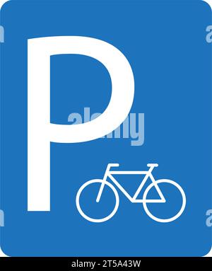 Bicycle parking icon sign simple design Stock Vector