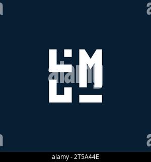 TM initial monogram logo with geometric style design ideas Stock Vector