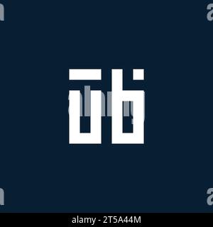 UB initial monogram logo with geometric style design ideas Stock Vector