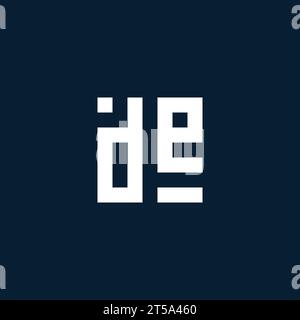 DE initial monogram logo with geometric style design ideas Stock Vector