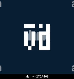 VD initial monogram logo with geometric style design ideas Stock Vector
