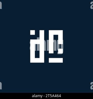 DR initial monogram logo with geometric style design ideas Stock Vector