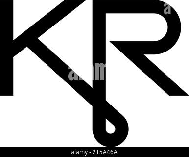 KR logo, KR Monogram, Initial KR Logo, Letter KR logo, Icon, Vector Stock Vector