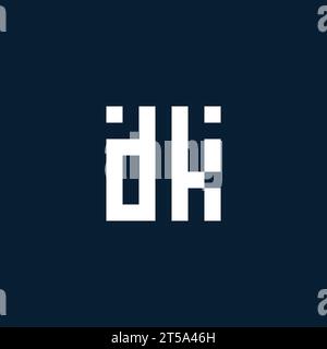 DK initial monogram logo with geometric style design ideas Stock Vector