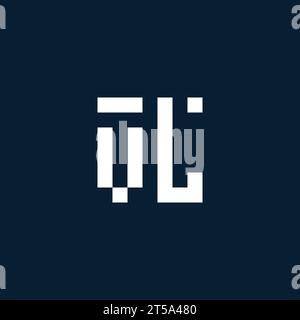 VL initial monogram logo with geometric style design ideas Stock Vector