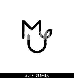 MU logo, MU Monogram, Initial MU Logo, Letter MU logo, Icon, Vector Stock Vector