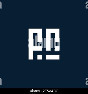 FR initial monogram logo with geometric style design ideas Stock Vector