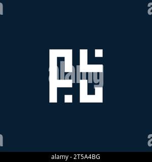 FT initial monogram logo with geometric style design ideas Stock Vector