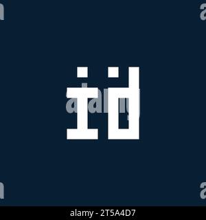 ID initial monogram logo with geometric style design ideas Stock Vector