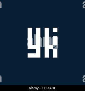 YK initial monogram logo with geometric style design ideas Stock Vector