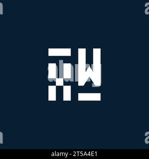 XW initial monogram logo with geometric style design ideas Stock Vector