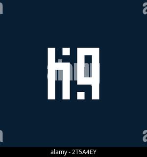 HQ initial monogram logo with geometric style design ideas Stock Vector
