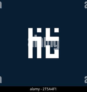HT initial monogram logo with geometric style design ideas Stock Vector