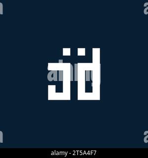 JD initial monogram logo with geometric style design ideas Stock Vector