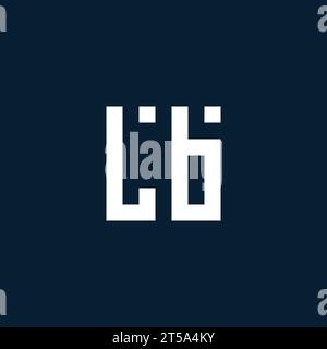 LB initial monogram logo with geometric style design ideas Stock Vector