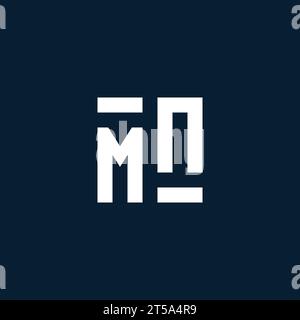 MN initial monogram logo with geometric style design ideas Stock Vector