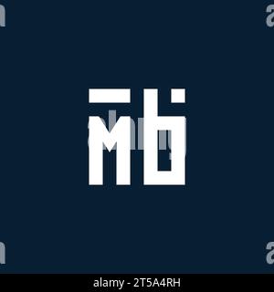 MB initial monogram logo with geometric style design ideas Stock Vector