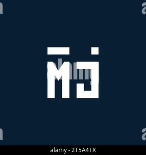 MJ initial monogram logo with geometric style design ideas Stock Vector