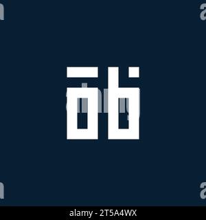 OB initial monogram logo with geometric style design ideas Stock Vector