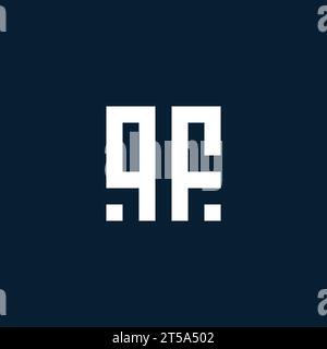 QF initial monogram logo with geometric style design ideas Stock Vector