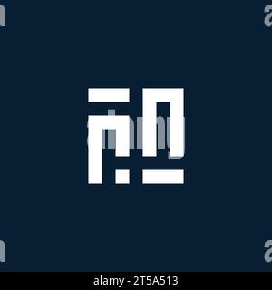 RN initial monogram logo with geometric style design ideas Stock Vector