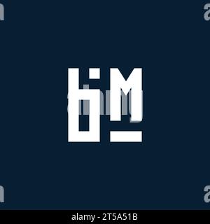 BM initial monogram logo with geometric style design ideas Stock Vector