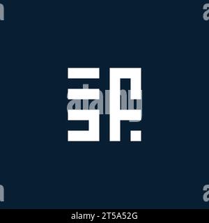 SF initial monogram logo with geometric style design ideas Stock Vector