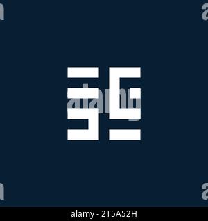 SC initial monogram logo with geometric style design ideas Stock Vector