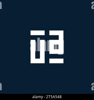 UA initial monogram logo with geometric style design ideas Stock Vector