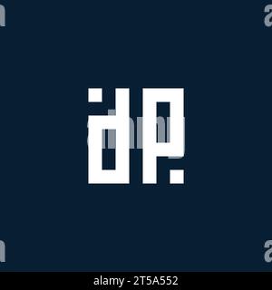DP initial monogram logo with geometric style design ideas Stock Vector