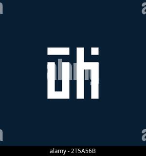UH initial monogram logo with geometric style design ideas Stock Vector