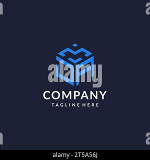 JA logo hexagon designs, best monogram initial logo with hexagonal shape design ideas inspiration Stock Vector