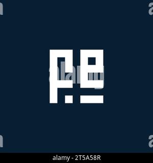 FE initial monogram logo with geometric style design ideas Stock Vector