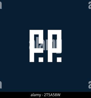 FP initial monogram logo with geometric style design ideas Stock Vector