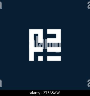 FZ initial monogram logo with geometric style design ideas Stock Vector
