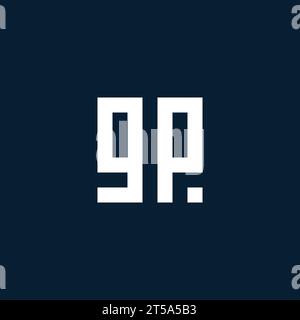 GP initial monogram logo with geometric style design ideas Stock Vector