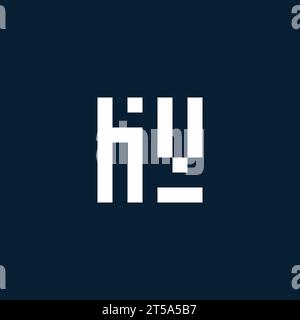 HV initial monogram logo with geometric style design ideas Stock Vector