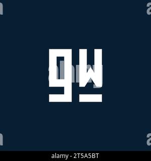 GW initial monogram logo with geometric style design ideas Stock Vector