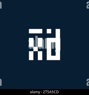 XD initial monogram logo with geometric style design ideas Stock Vector