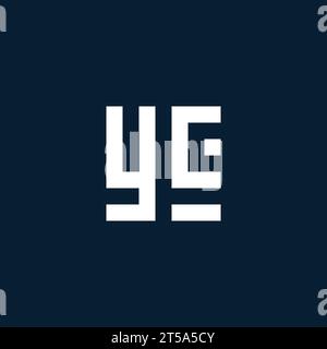 YC initial monogram logo with geometric style design ideas Stock Vector