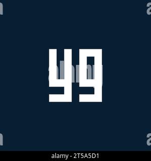YG initial monogram logo with geometric style design ideas Stock Vector
