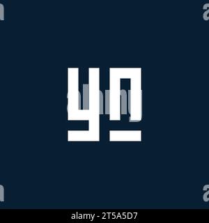 YN initial monogram logo with geometric style design ideas Stock Vector