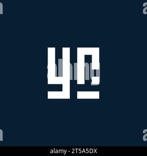 YR initial monogram logo with geometric style design ideas Stock Vector